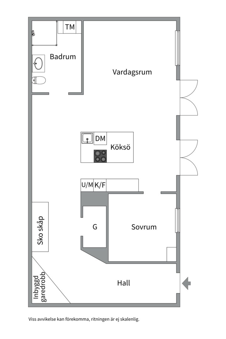 Planlösning från Bergsgatan 13, Såld i Kungsholmen, Stockholm