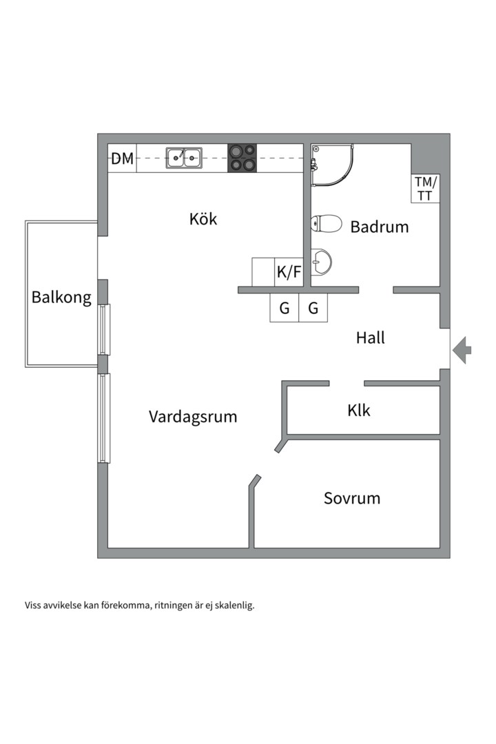 Planlösning från Munkhättevägen 23A, Såld i Tumba Park, Botkyrka