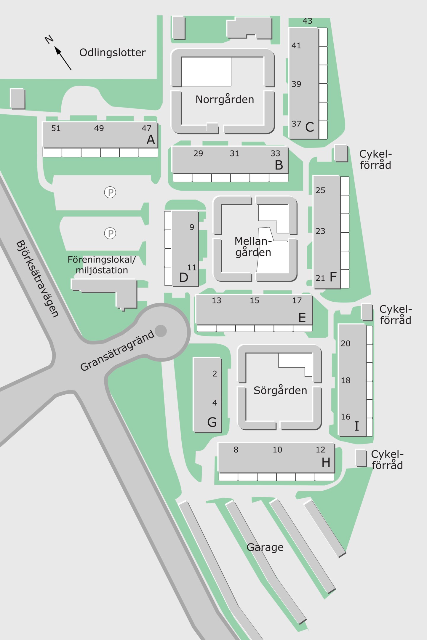 Karta över Gransätra