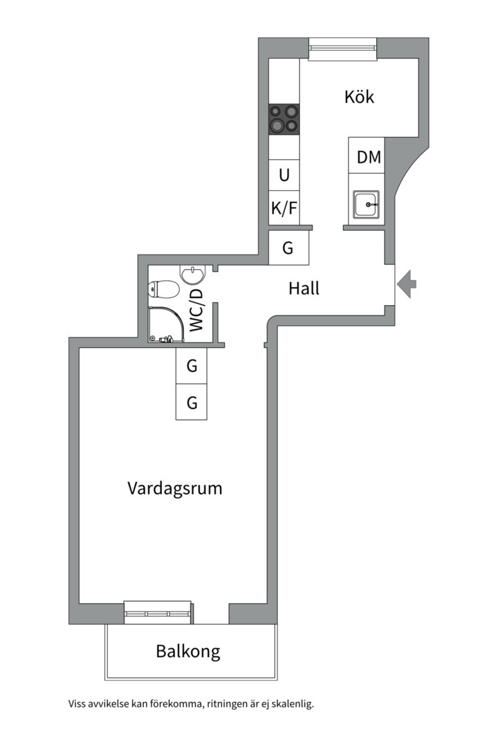 Planlösning från Fålhagsleden 5C, Kommande i Fålhagen, Uppsala