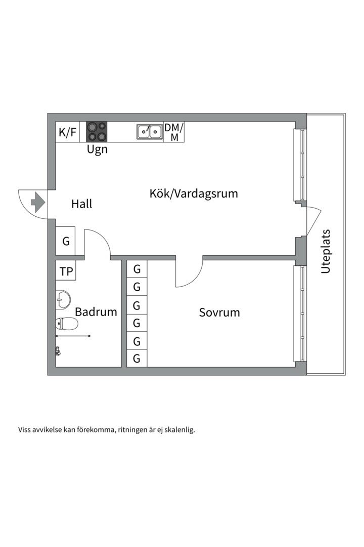 Planlösning från Wilhelm Kåges Gata 96, Till salu i Gustavsbergs - Porslinskvarteren, Värmdö