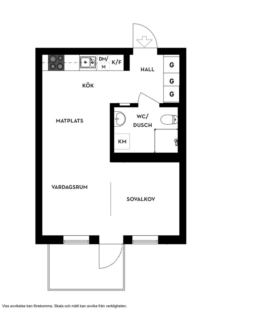 Planlösning från Chamottevägen 17, Såld i Porslinskvarteren, Värmdö