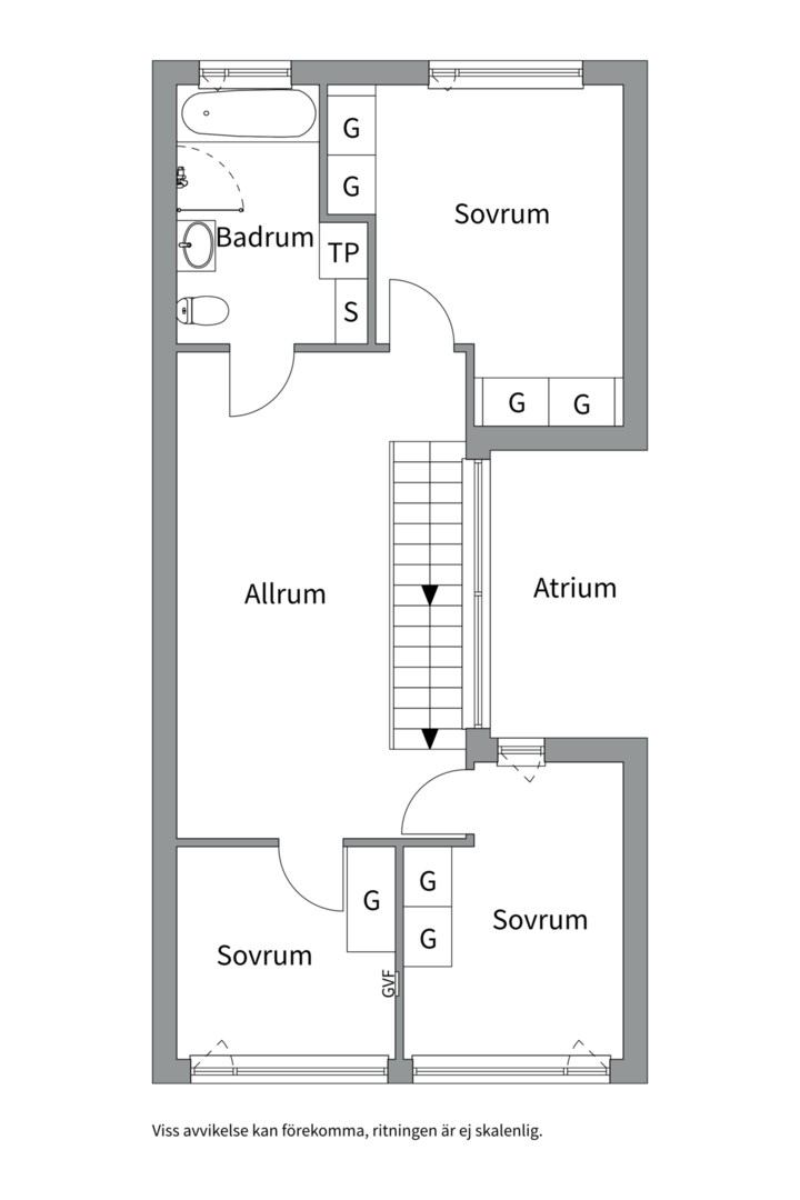 Planlösning från Skurusundsvägen 99D, Såld i Skuru, Nacka