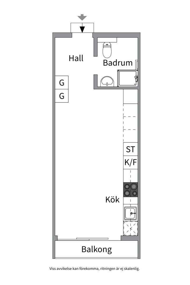 Planlösning från Centralvägen 38, Till salu i Knivsta, Knivsta