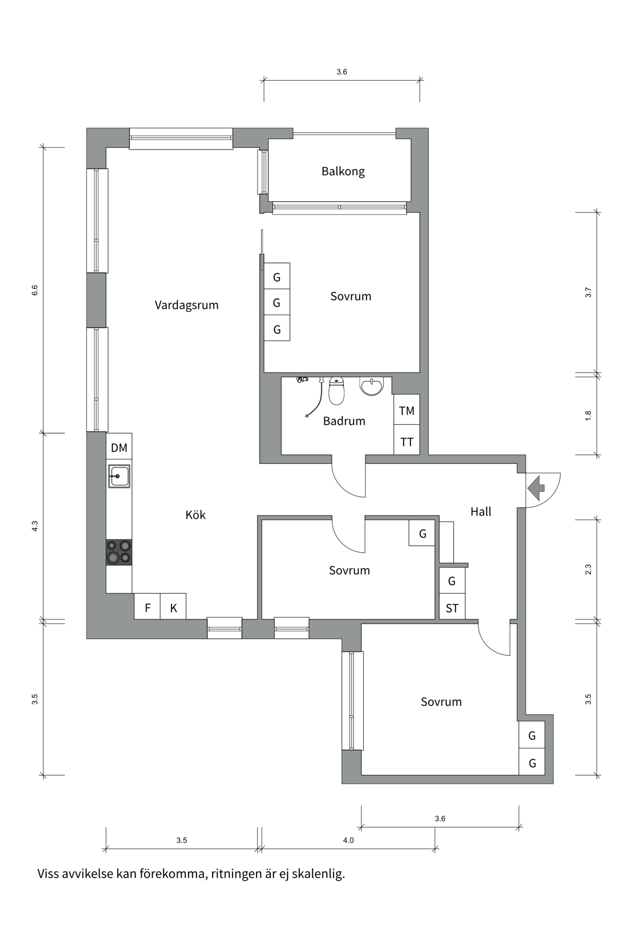 Bostadsbild från Orgelgatan 7, Såld i Kapellgärdet, Uppsala