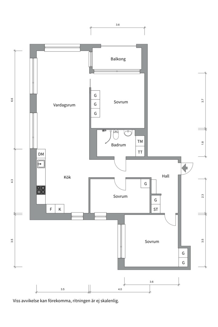 Bostadsbild från Orgelgatan 7, Såld i Kapellgärdet, Uppsala