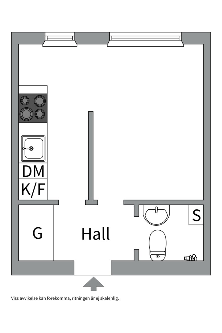 Planlösning från Frödingsvägen 1, Kommande i Kungsholmen - Fredhäll, Stockholm