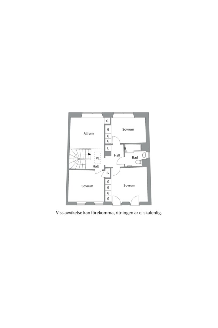 Planlösning från Vitmossvägen 70, Kommande i Lindbacken, Uppsala