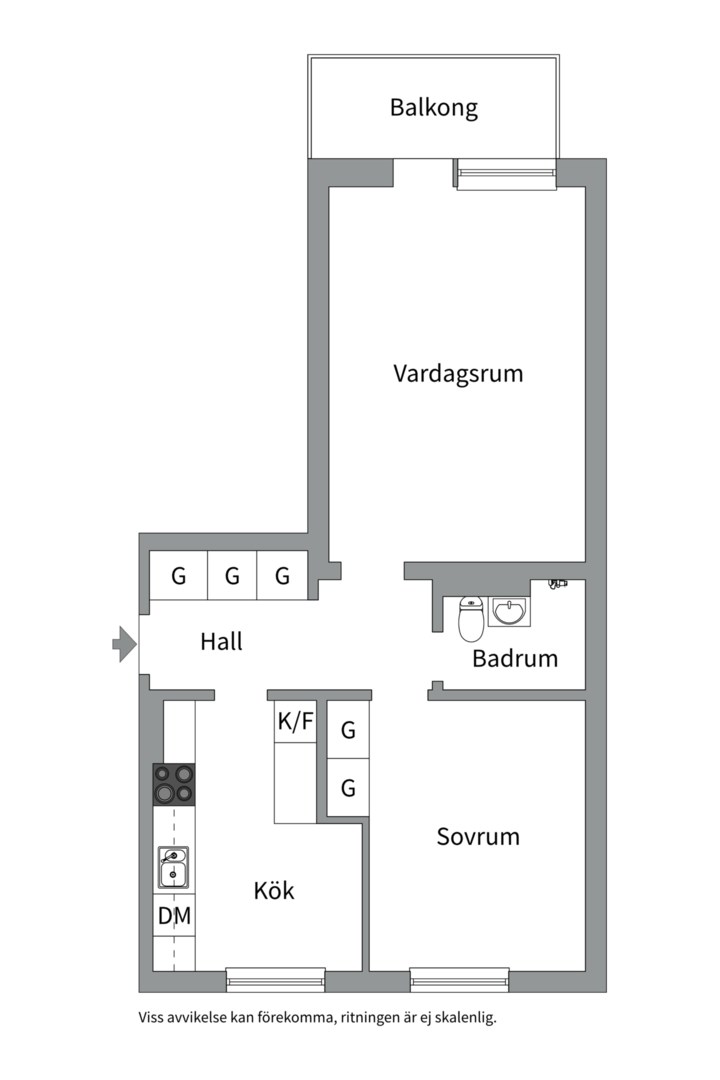 Planlösning från Torkelsgatan 24C, Till salu i Höganäs, Uppsala