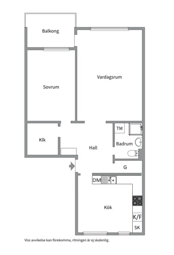 Planlösning från Gröna gatan 31B, Kommande i Salabacke, Uppsala