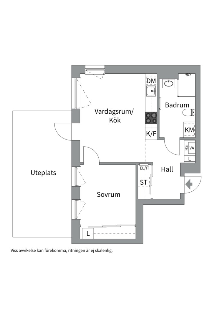 Planlösning från Tändkulevägen 33, Såld i Nacka Strand, Nacka