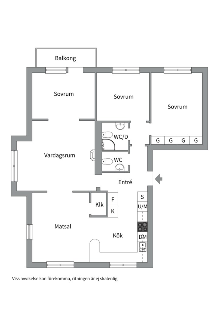 Planlösning från Hjalmar Brantingsgatan 3B, Till salu i Fålhagen, Uppsala