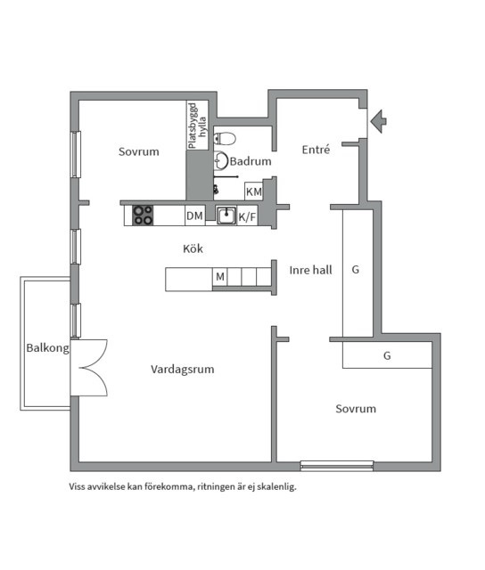 Planlösning från Fredhällsgatan 7, Såld i Kungsholmen - Fredhäll, Stockholm