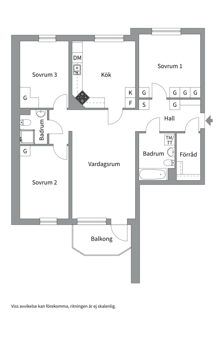 Planlösning från Eva Lagerwalls väg 2, Till salu i Ulleråker, Uppsala