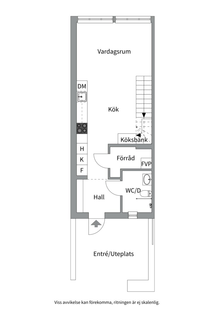 Planlösning från Wilhelm Kåges Gata 22A, Till salu i Gustavsbergs - Porslinskvarteren, Värmdö