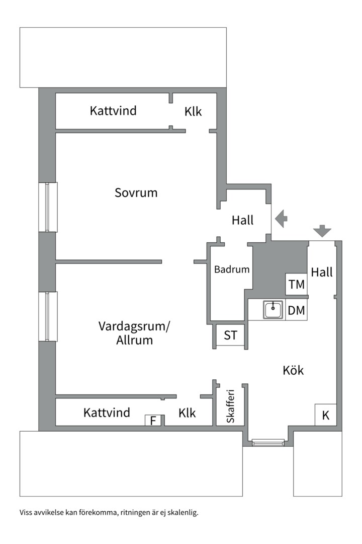 Planlösning från Marielundsgatan 2C, Kommande i Fålhagen, Uppsala