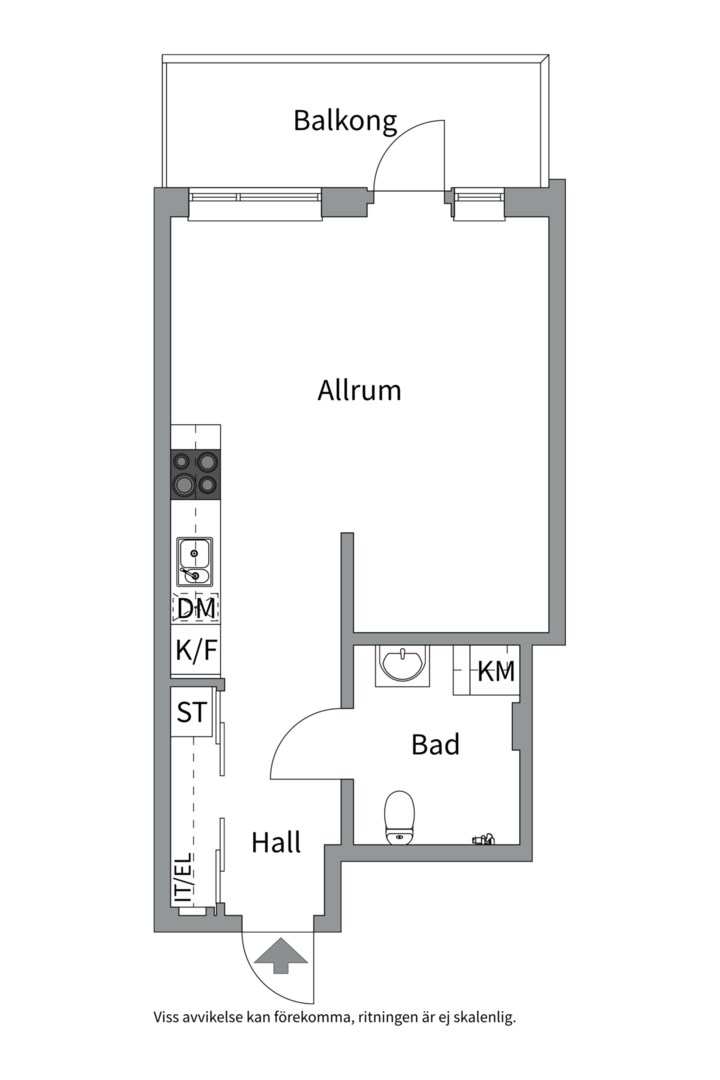 Planlösning från Östra Ågatan 109, Såld i Kungsängen, Uppsala