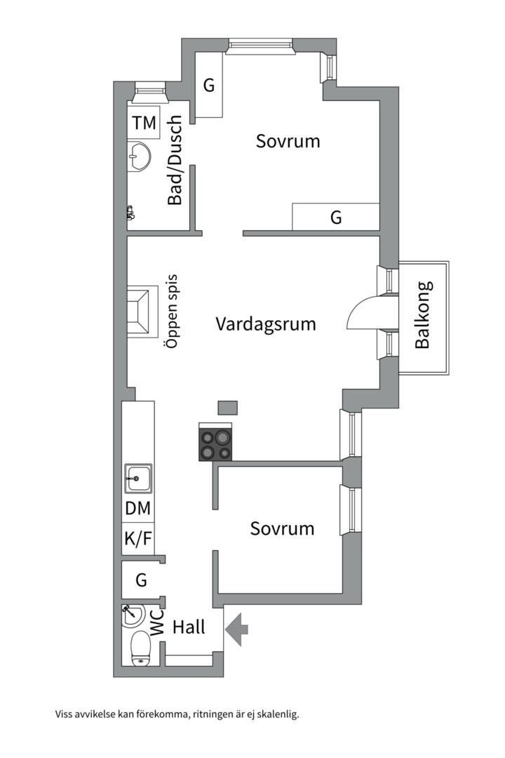 Planlösning från Kungsholms Strand 169, Såld i Kungsholmen - Kungsholms strand, Stockholm