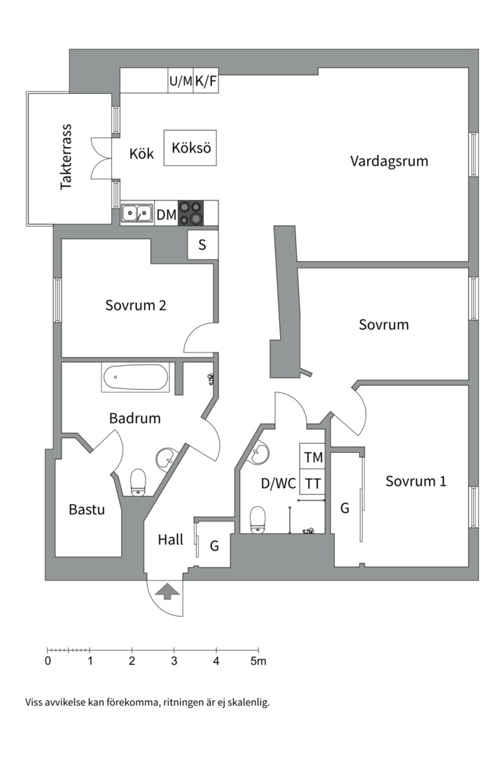 Planlösning från Västmannagatan 48, Såld i Vasastan - Odenplan, Stockholm