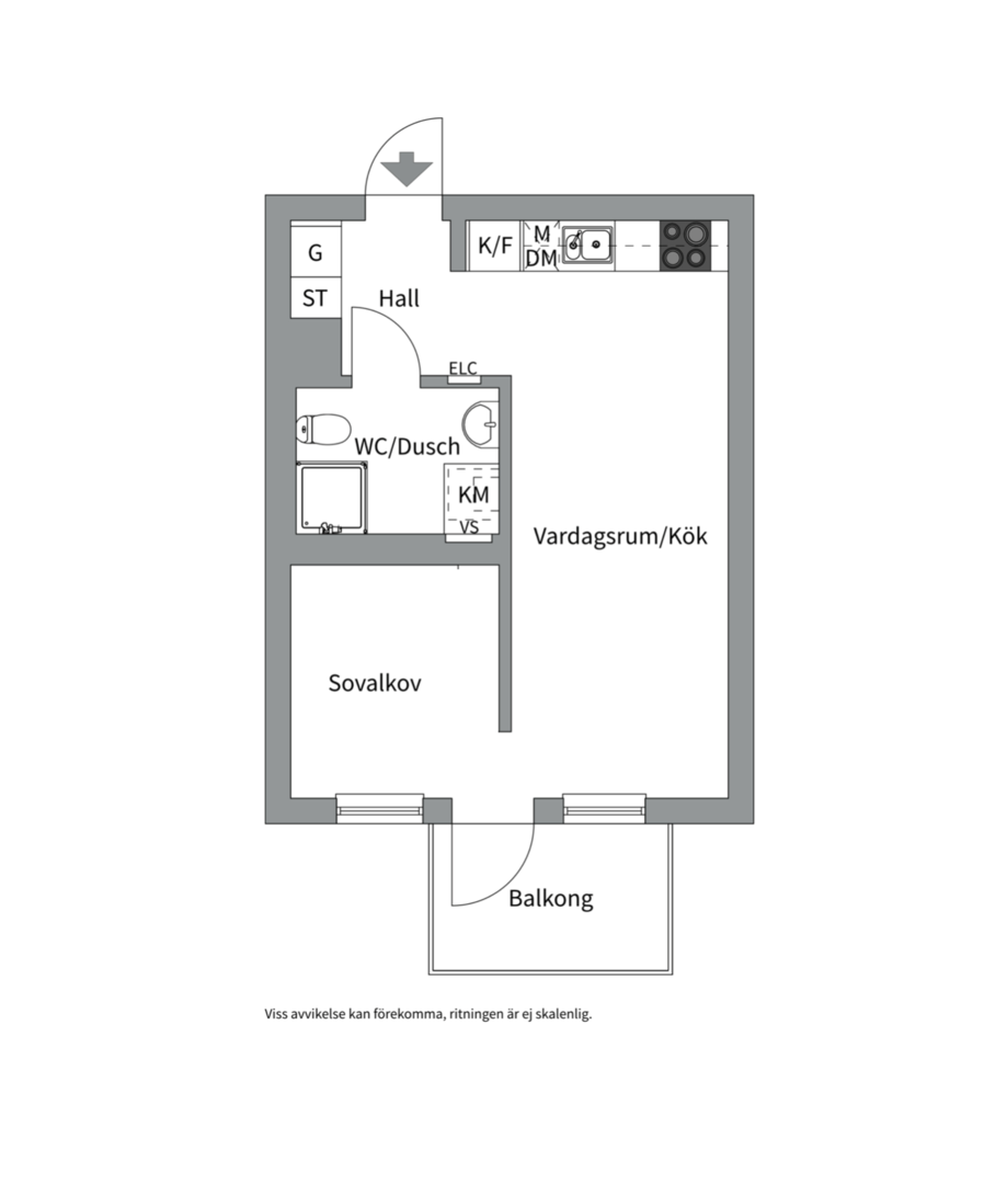 Planlösning från Wilhelm Kåges gata 98, Till salu i Gustavsbergs - Porslinskvarteren, Värmdö