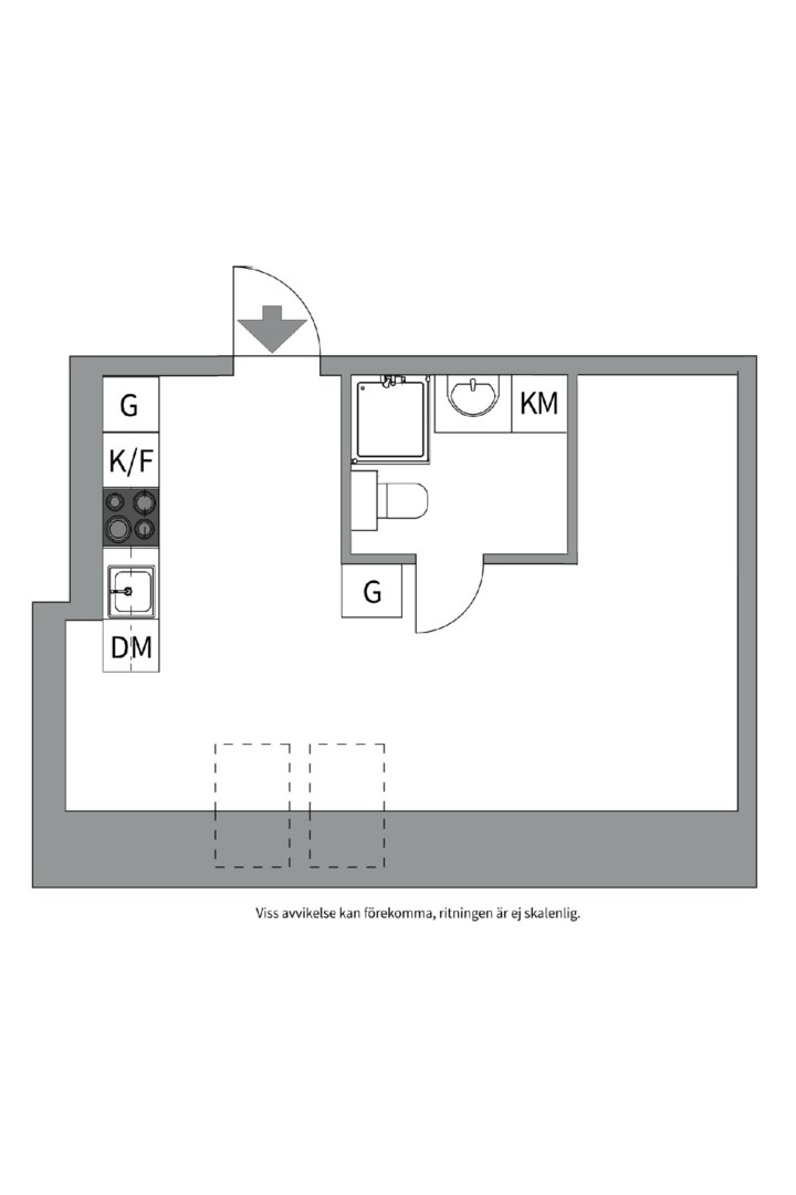 Planlösning från Gluntens gränd 1, Till salu i Främre Luthagen, Uppsala