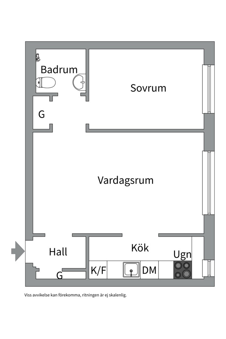 Planlösning från Vitalisvägen 11, Såld i Kungsholmen - Fredhäll, Stockholm