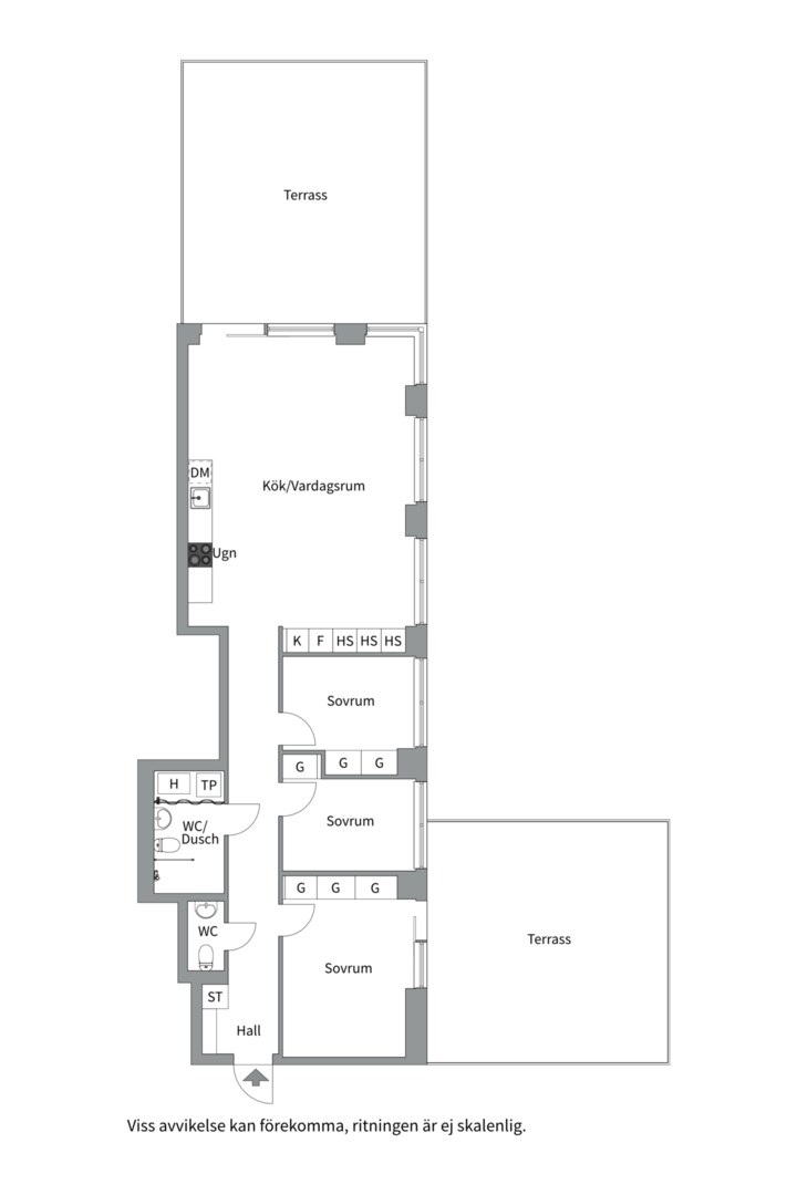 Planlösning från Fabrikörvägen 4A, 7,5 tr, Såld i Nacka Strand, Nacka