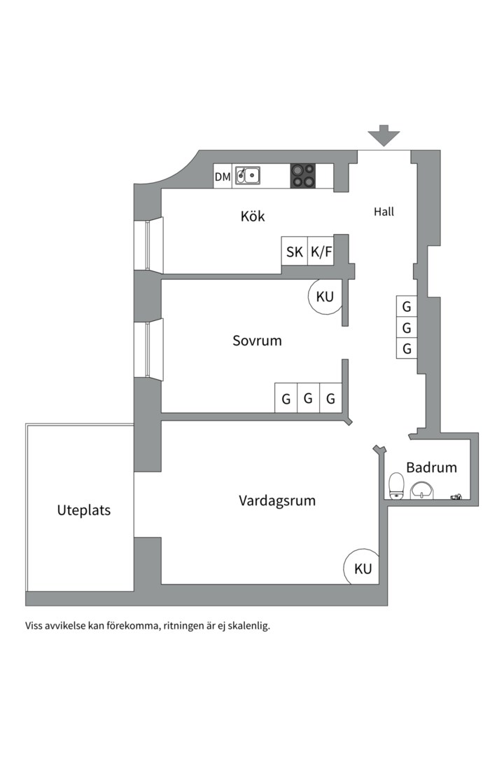 Planlösning från Kungsholmsgatan 36, Kommande i Kungsholmen - Rådhuset, Stockholm