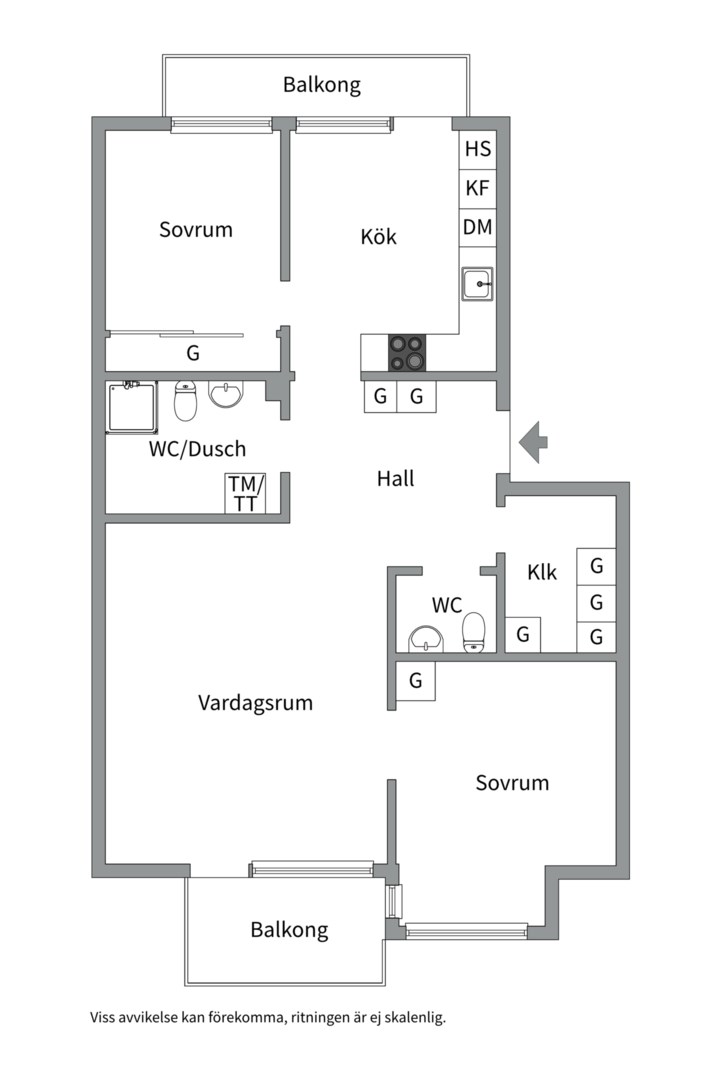 Planlösning från Kungsängsgatan 57 C, Såld i Kungsängen/Industristaden, Uppsala