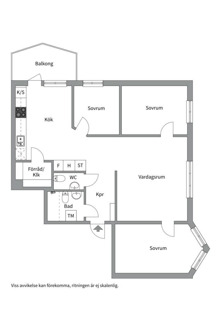 Planlösning från Ringvägen 3C, Kommande i Östhammar, Östhammar