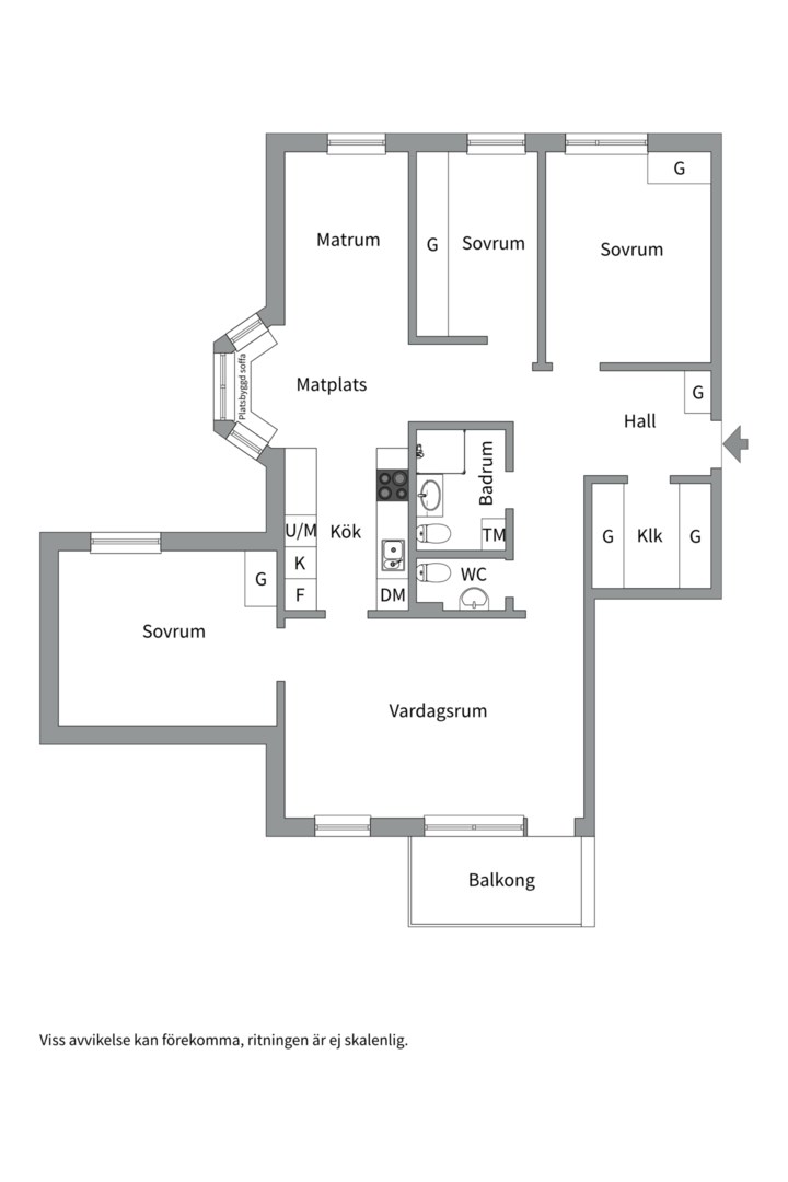 Planlösning från Eddagatan 4B, Kommande i Centrum, Uppsala