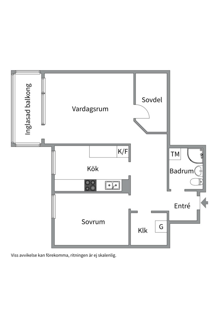Planlösning från Atlasvägen 49, Såld i Sickla, Nacka