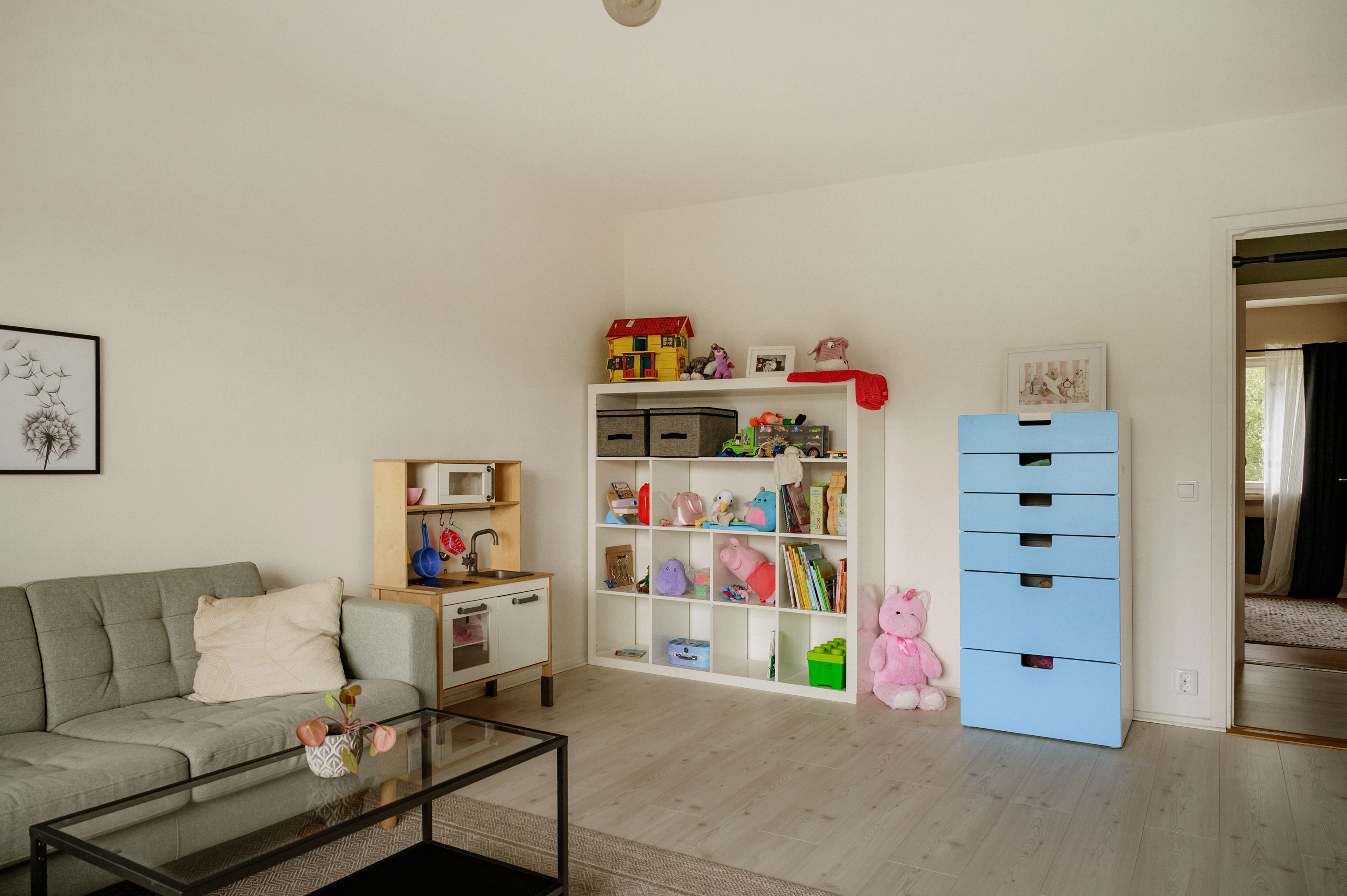 Möjlighet att bygga alkov i sovrummet.