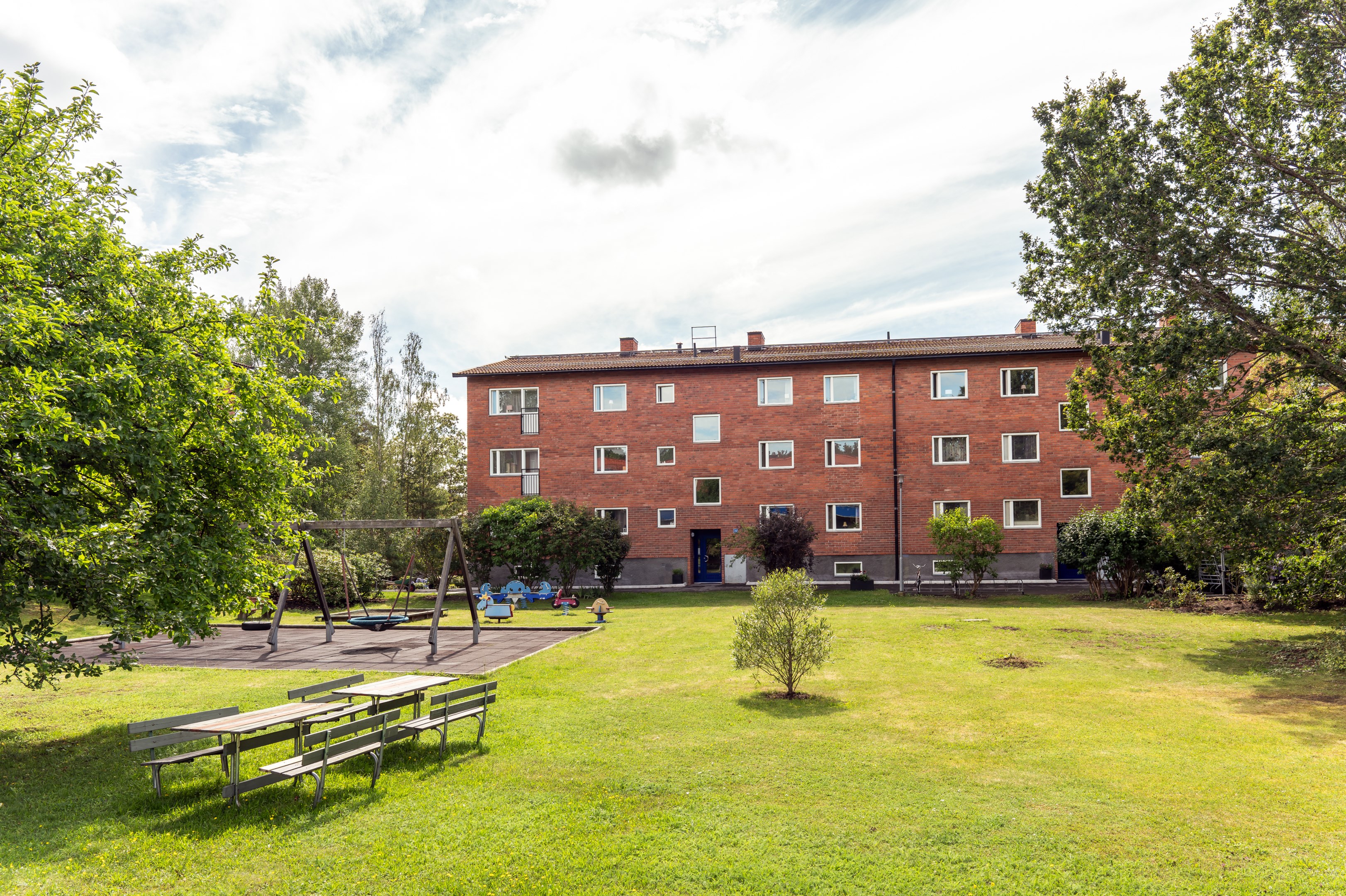 Föreningens lummiga innergård.