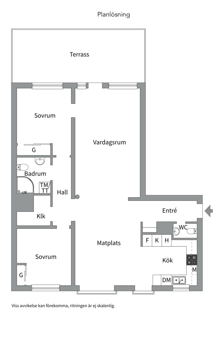 Planlösning från Skyttevägen 15B, Till salu i Solsidan - Saltsjöbaden, Nacka