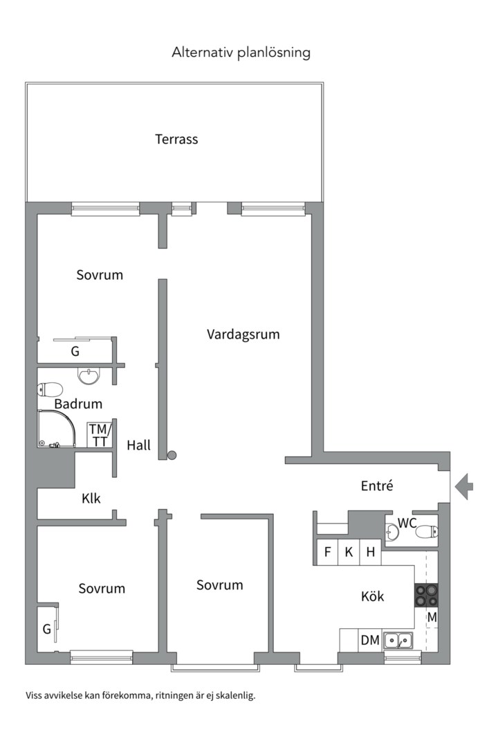 Planlösning från Skyttevägen 15B, Till salu i Solsidan - Saltsjöbaden, Nacka