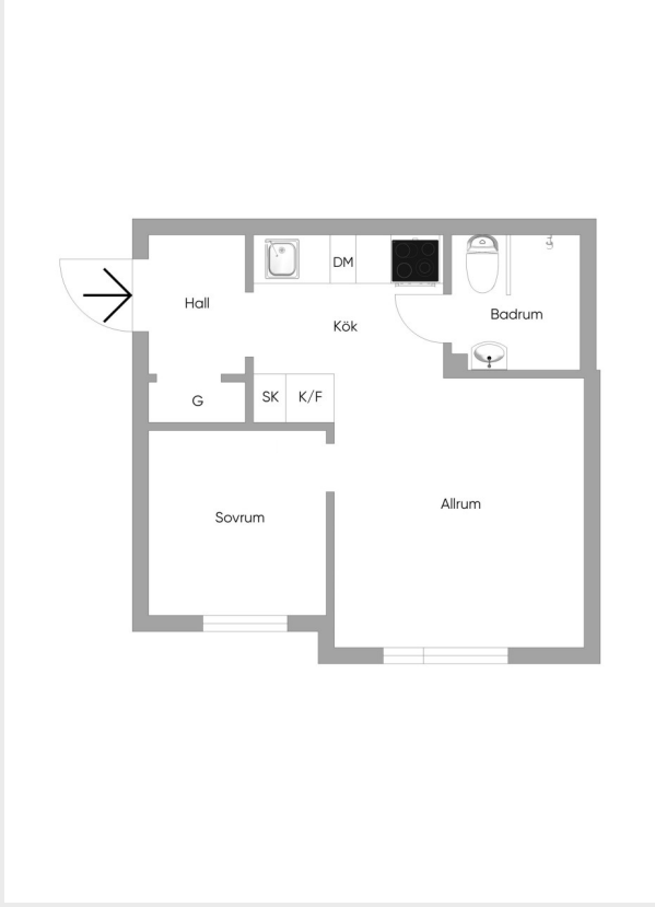 Planlösning från Sickla Strand 51, Kommande i Sickla, Nacka