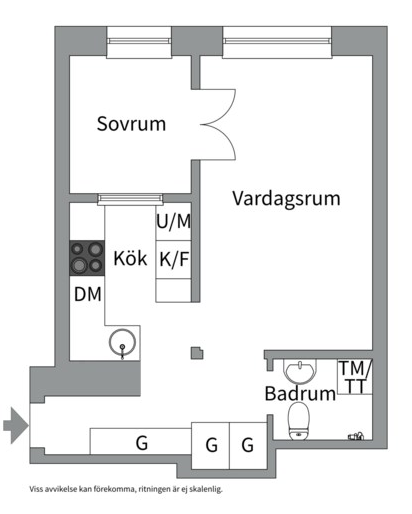 Planlösning från Sankt Eriksgatan 39, 3 tr, Såld i Kungsholmen - Fridhemsplan, Stockholm