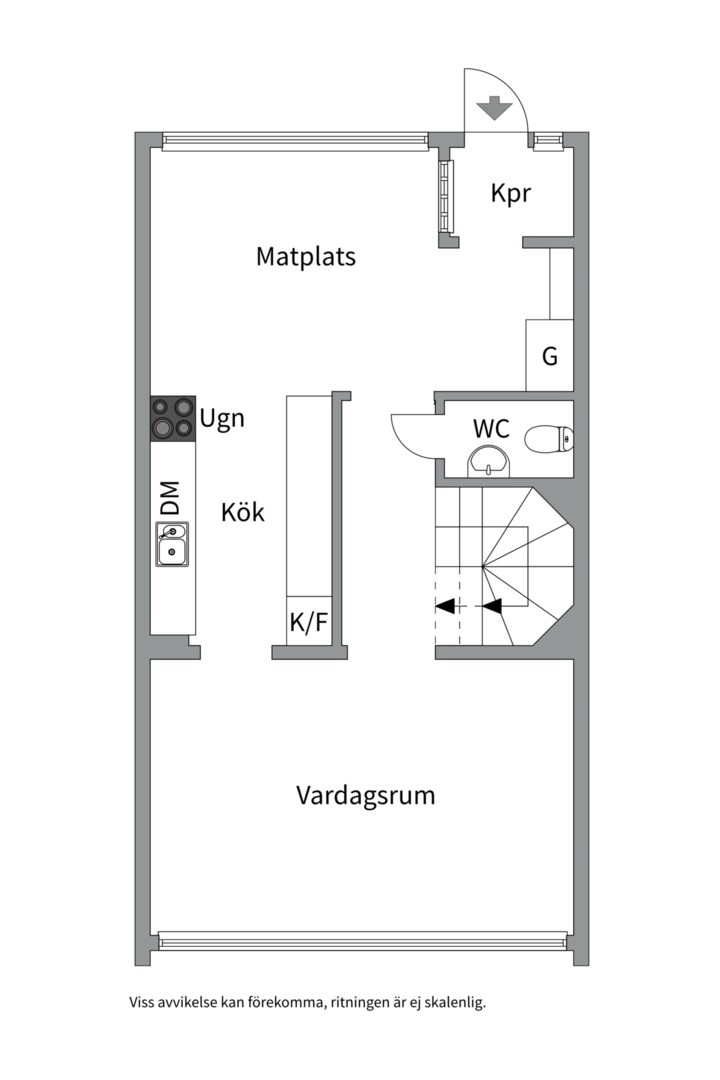 Planlösning från Maria Prästgårdsgata 37, Kommande i Södermalm - Mariatorget, Stockholm