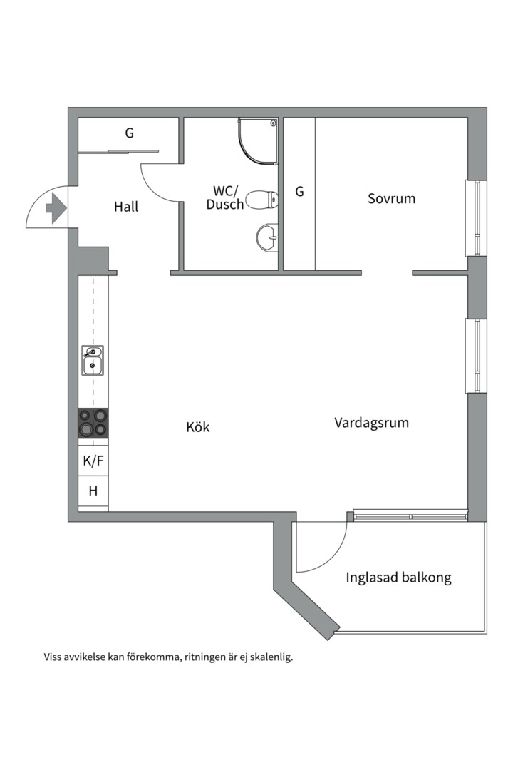 Planlösning från Henry Wemans väg 12, Såld i Gottsunda, Uppsala