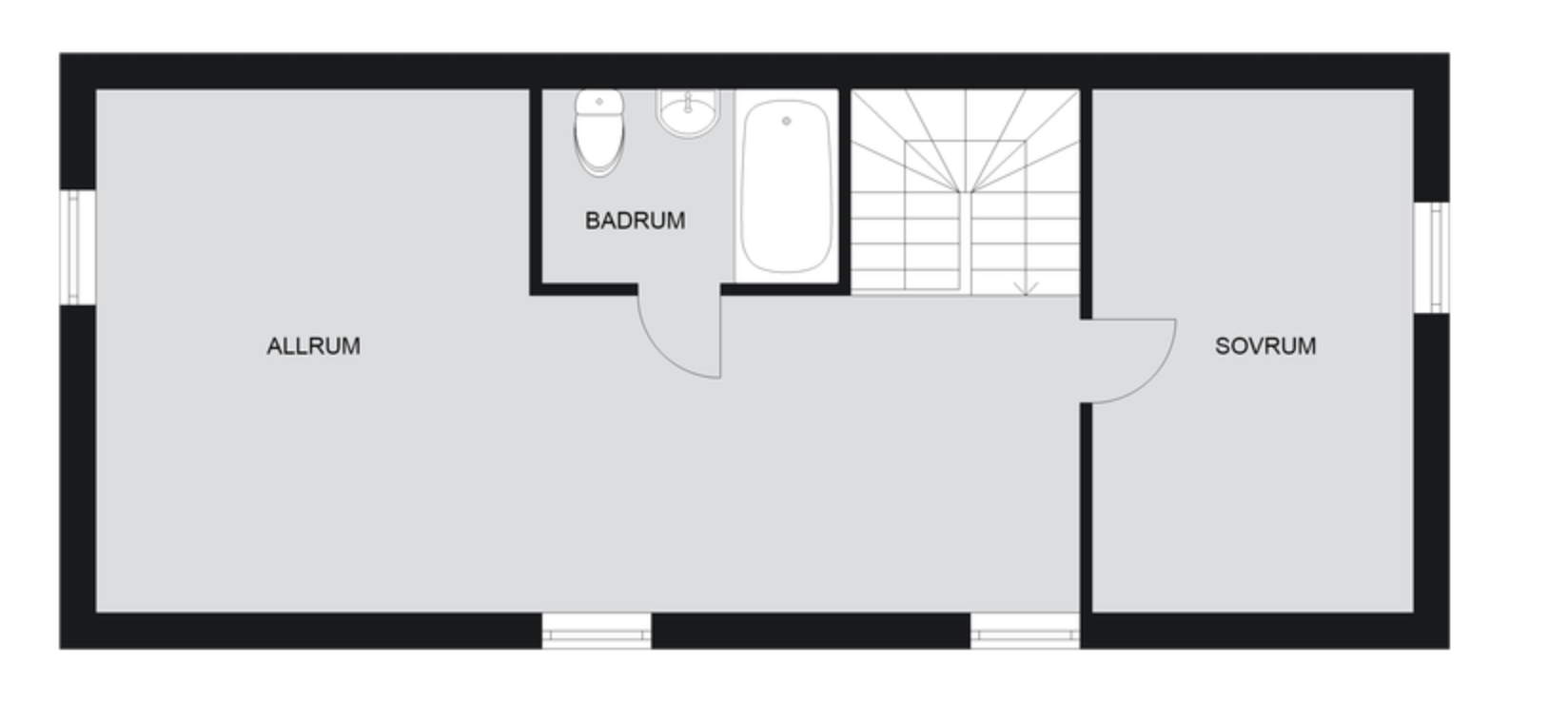 Planlösning från Åkervägen 19C, Till salu i Kummelnäs - Björnberget, Nacka