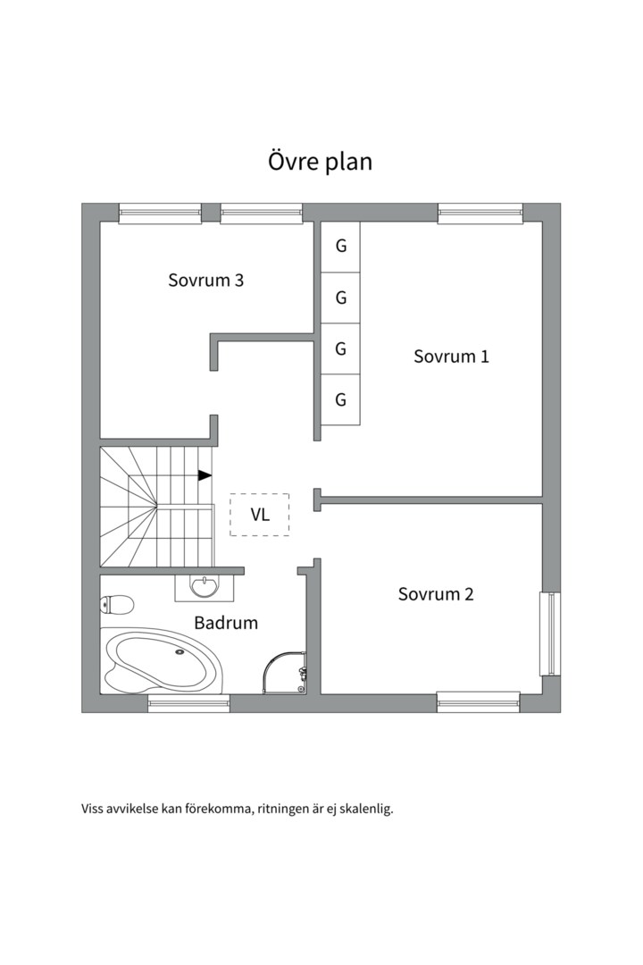 Planlösning från Gnejsvägen 22B, Såld i Saltsjö-Boo, Nacka