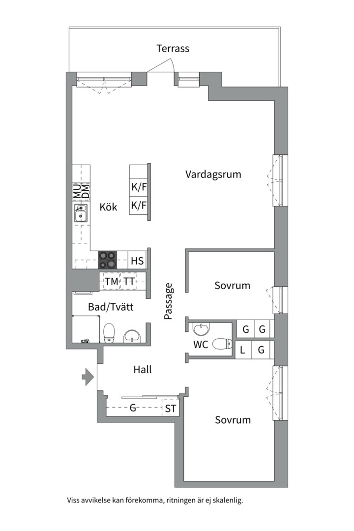 Planlösning från Notuddskajen 9, Till salu i Öster Mälarstrand, Västerås