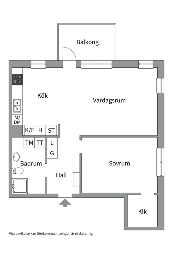 Planlösning från Chamottevägen 9, Såld i Porslinskvarteren, Värmdö