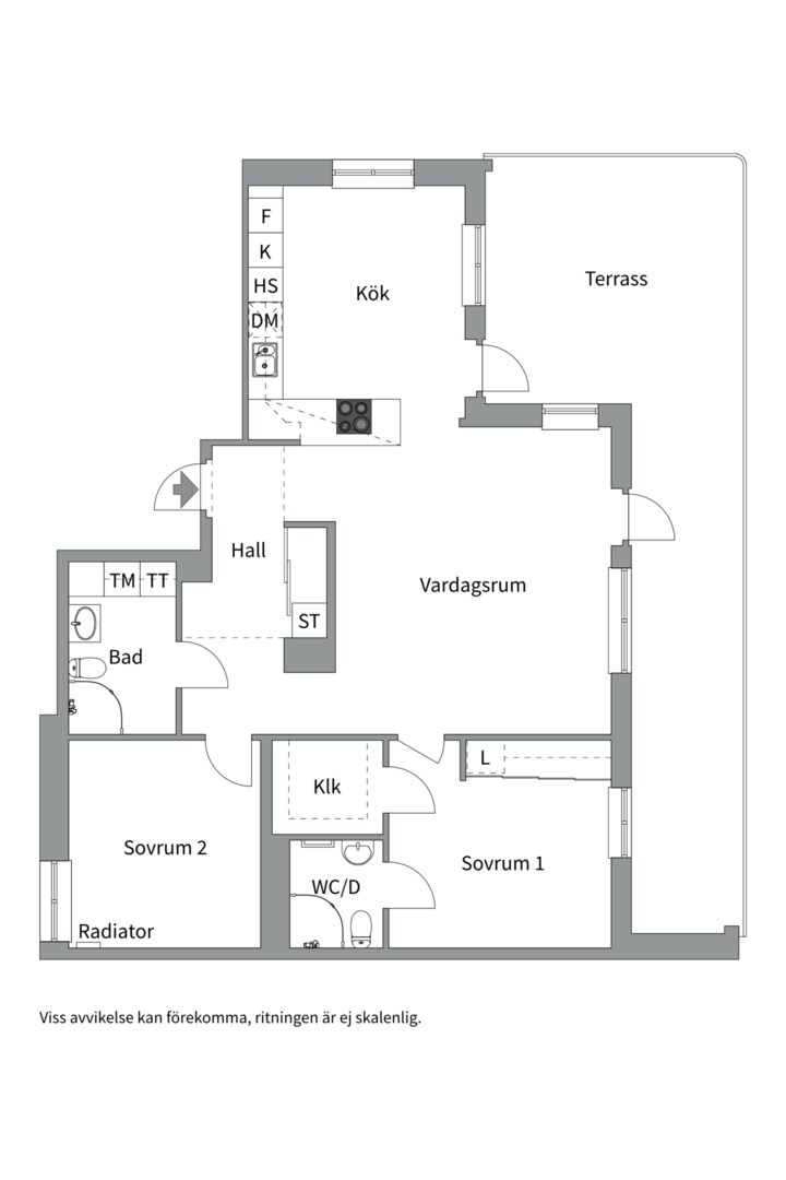 Planlösning från Industrigatan 37, Såld i Kungsängen, Uppsala
