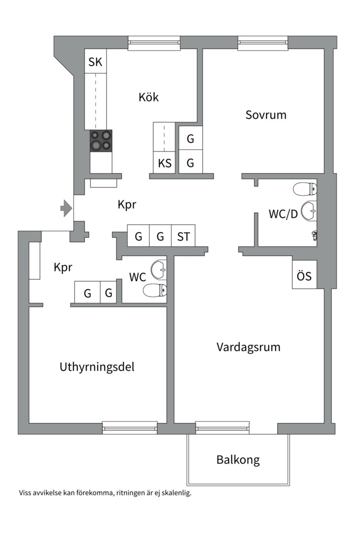 Planlösning från Svartbäcksgatan 100B, Till salu i Svartbäcken, Uppsala