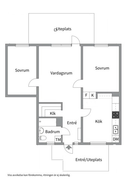 Planlösning från Dalkarlsvägen 31A, Till salu i Djurö, Värmdö