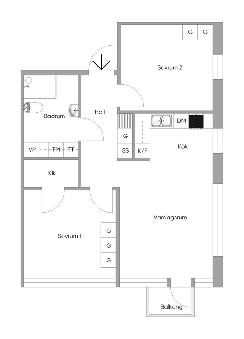 Planlösning från Vikingshillsvägen 29, Kommande i Kummelnäs, Nacka