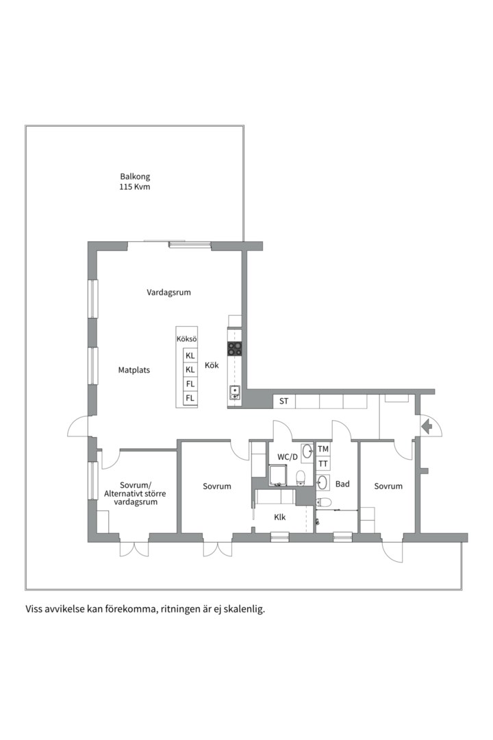 Planlösning från Marinstadsvägen 7, Kommande i Marinstaden, Nacka