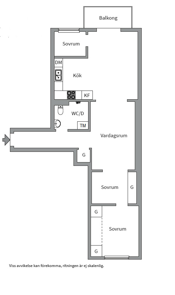 Planlösning från Fredhällsgatan 11, Såld i Kungsholmen - Fredhäll, Stockholm
